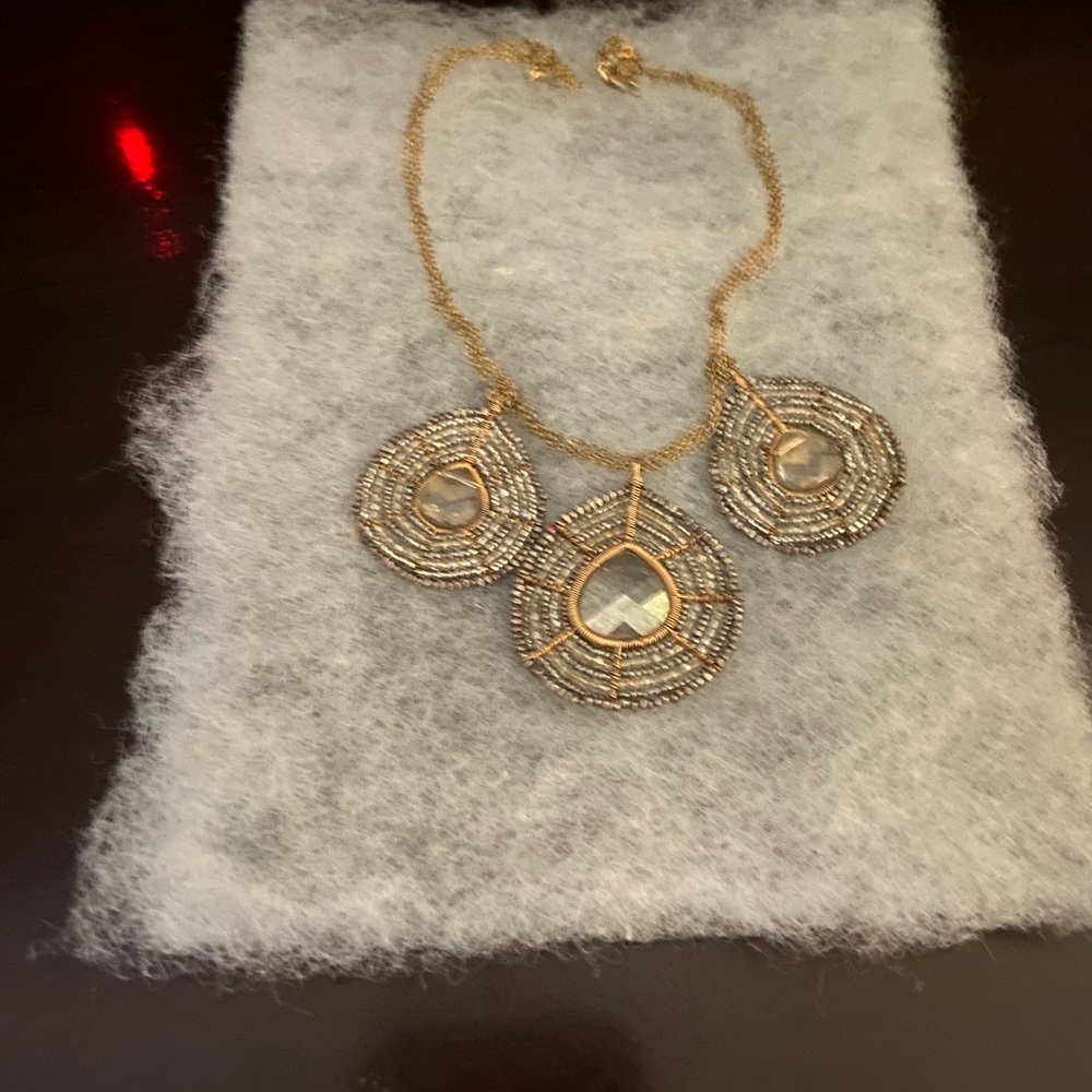 Elegant Gold and Silver Beaded Necklace